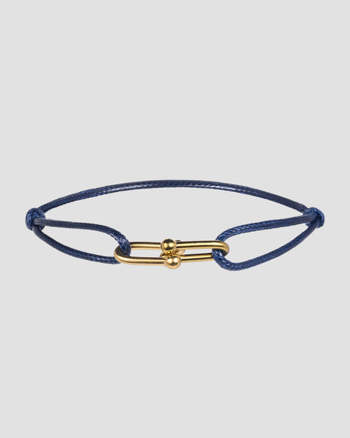 Twist Cord Gold Marineblau