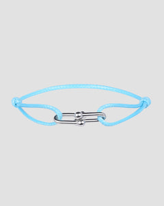 Twist Cord Silver Babyblau
