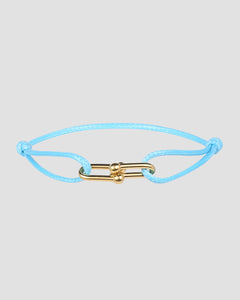 Twist Cord Gold Babyblau